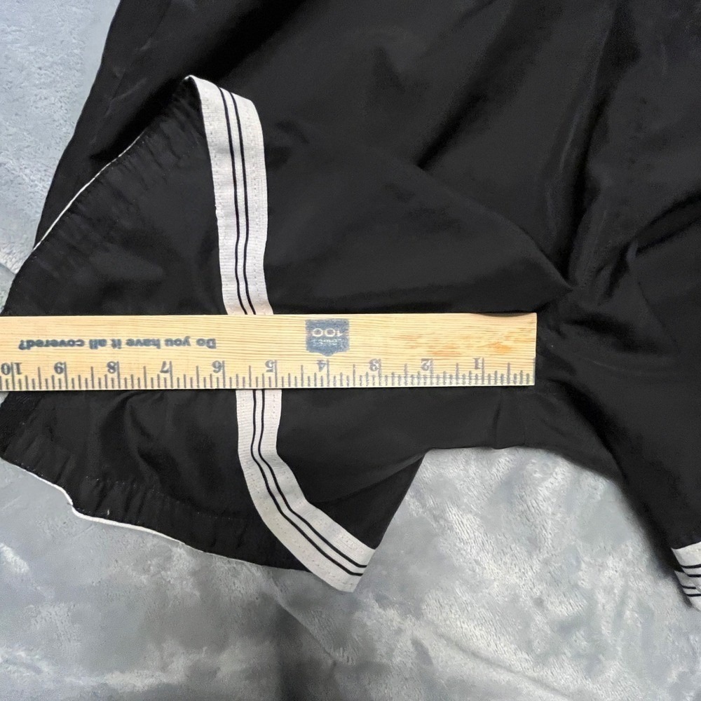 VTG Nike Mens XL Black Athletic Shorts 90s Y2K Stripe Gym Running Gym Coach - Picture 8 of 10